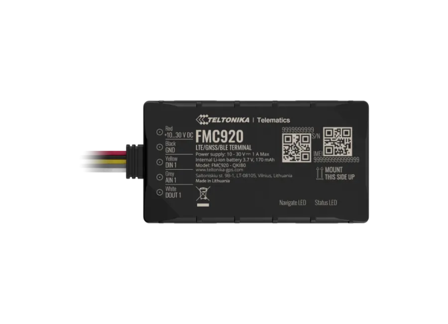 Teltonika FMC920-E 4G LTE ajoneuvon GPS-paikannin – Tarkka sijainti ja etäsammutus